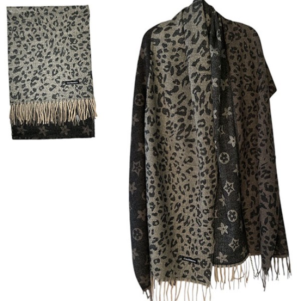 Зимен  Animal print и флорален десен 180см x 66см,240903-11