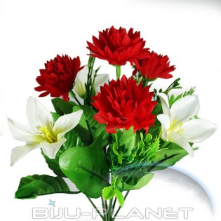Изкуствени цветя ХРИЗАНТЕМИ No1069 червени