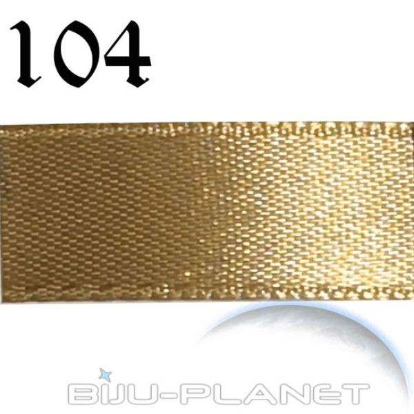 Сатен панделка 6мм 104 ролка 22м -златиста
