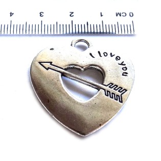 Сърце висулка стрела Love  m118