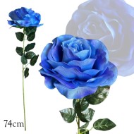 ИЗКУСТВЕНА РОЗА 1023 74см - синя