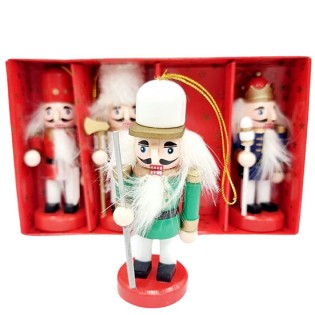 Дървени Коледни играчки-Лешникорошачката-войничета,сет 4бр,10см-01